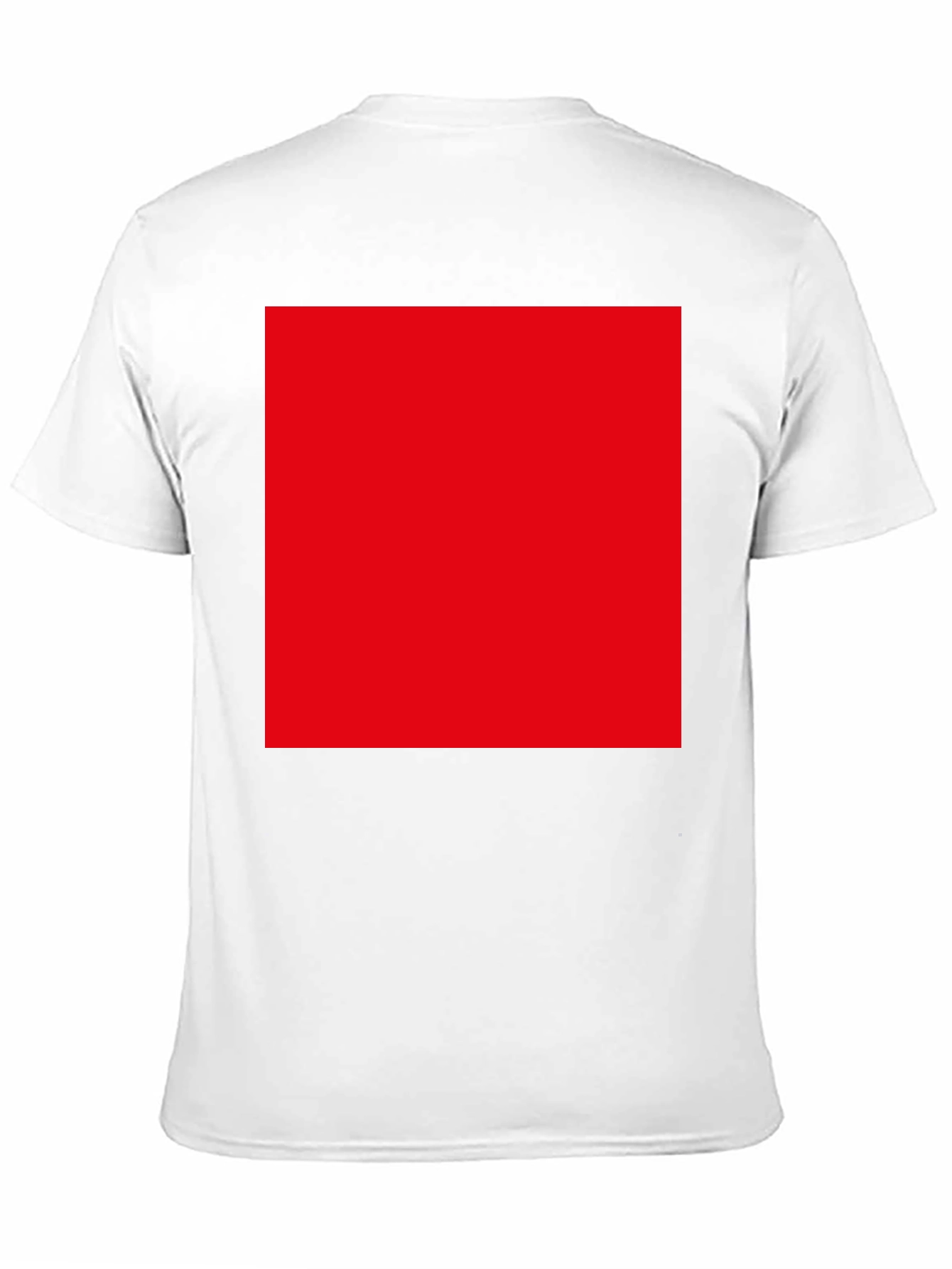 Black T-Shirt with Bold Red Square Design