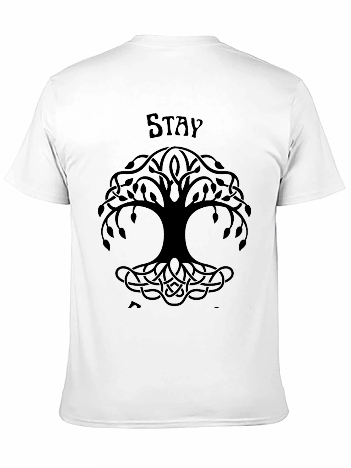 Stay Tree Graphic Black T-Shirt