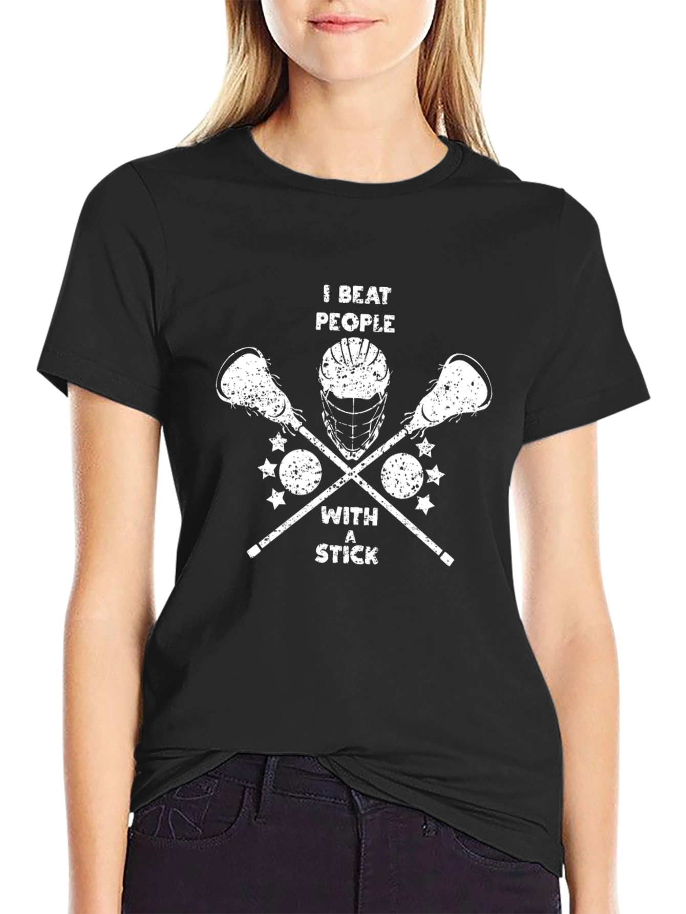 I Beat People With A Stick Graphic Tee