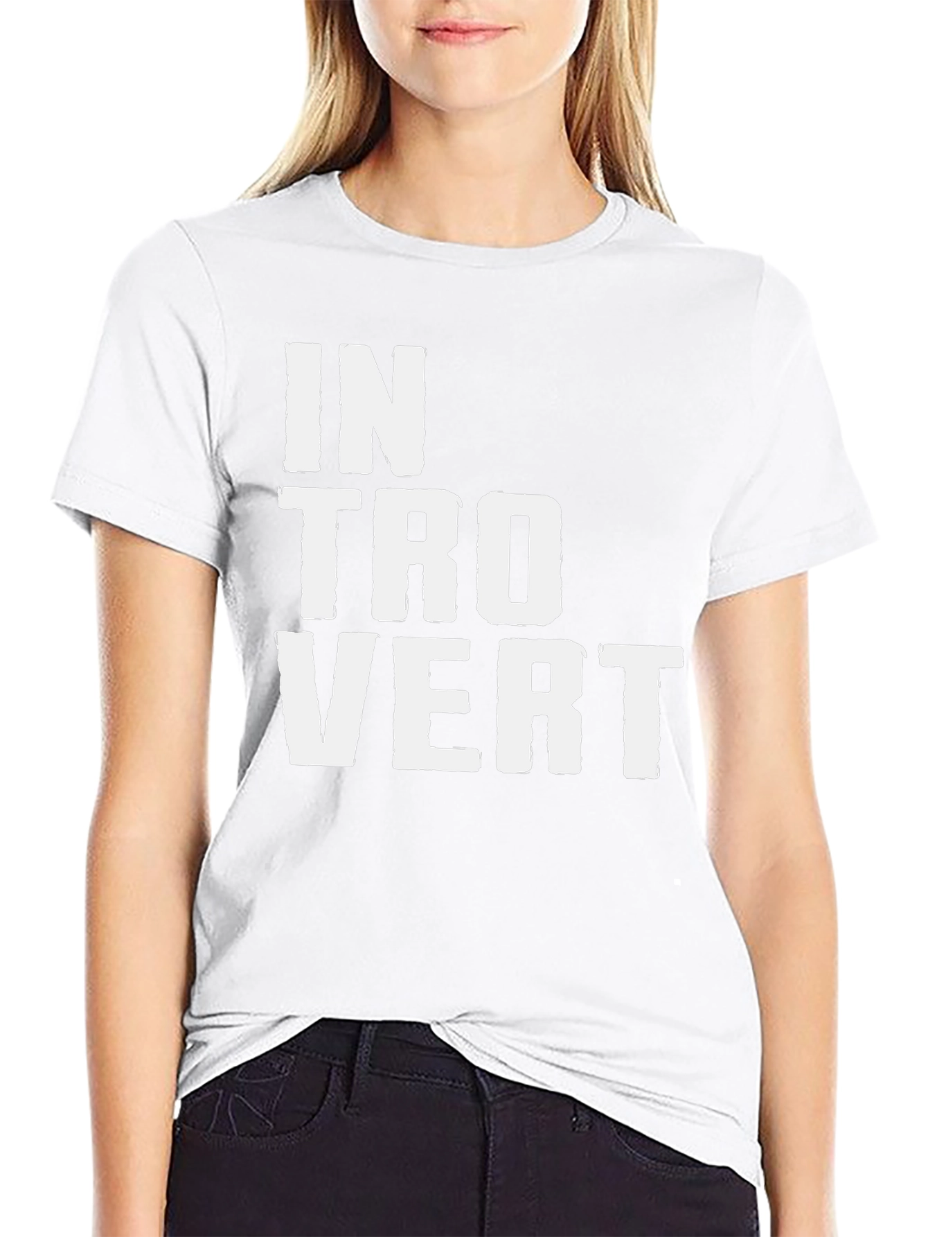 Introvert Graphic T-Shirt - Black Casual Tee