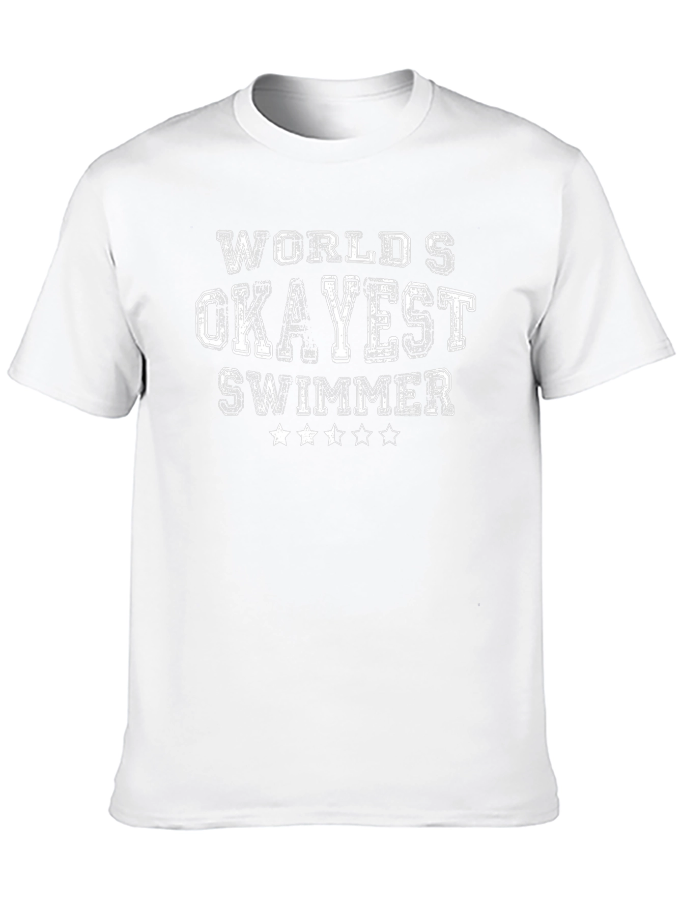 Worlds Okayest Swimmer Black T-Shirt