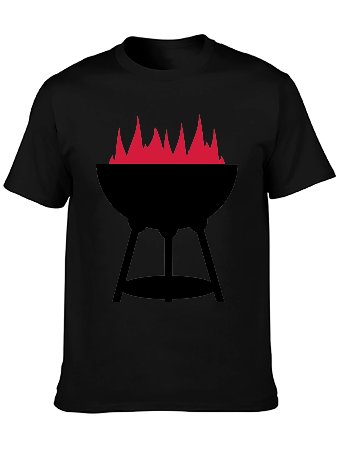 BBQ Grill with Flames Graphic Tee