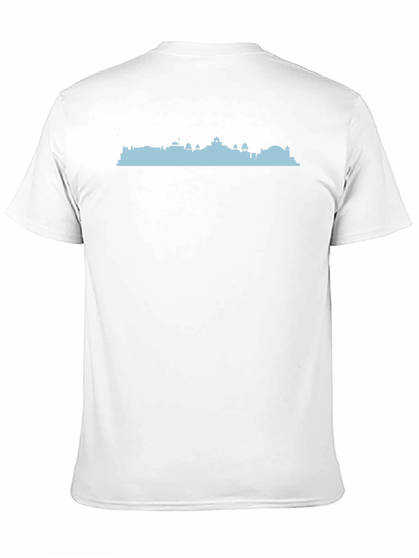 Cityscape Silhouette Graphic Tee - Black Cotton T-Shirt