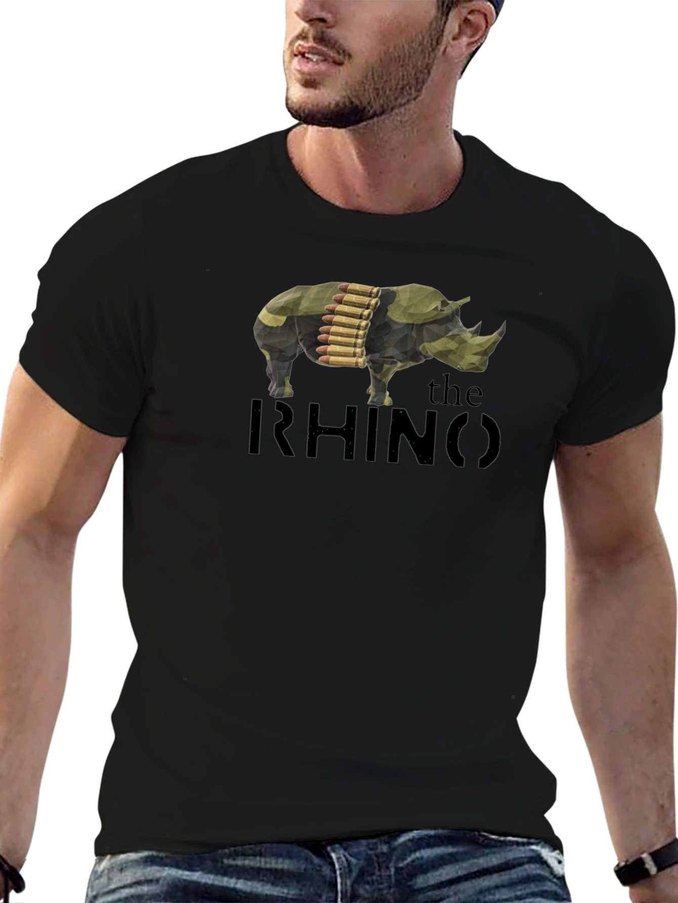 The Rhino Graphic T-Shirt - Mens Black Tee