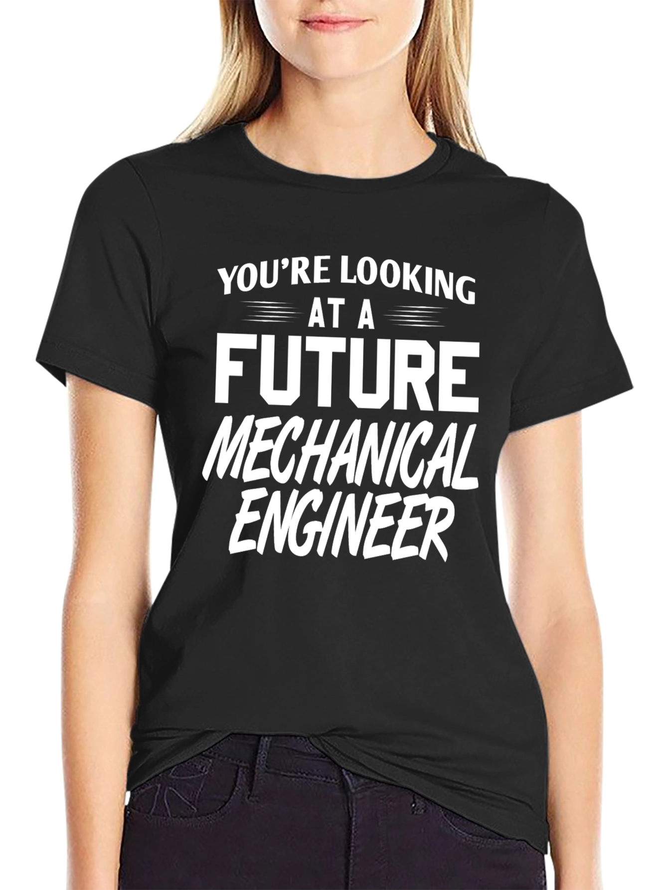 Future Mechanical Engineer Black T-Shirt