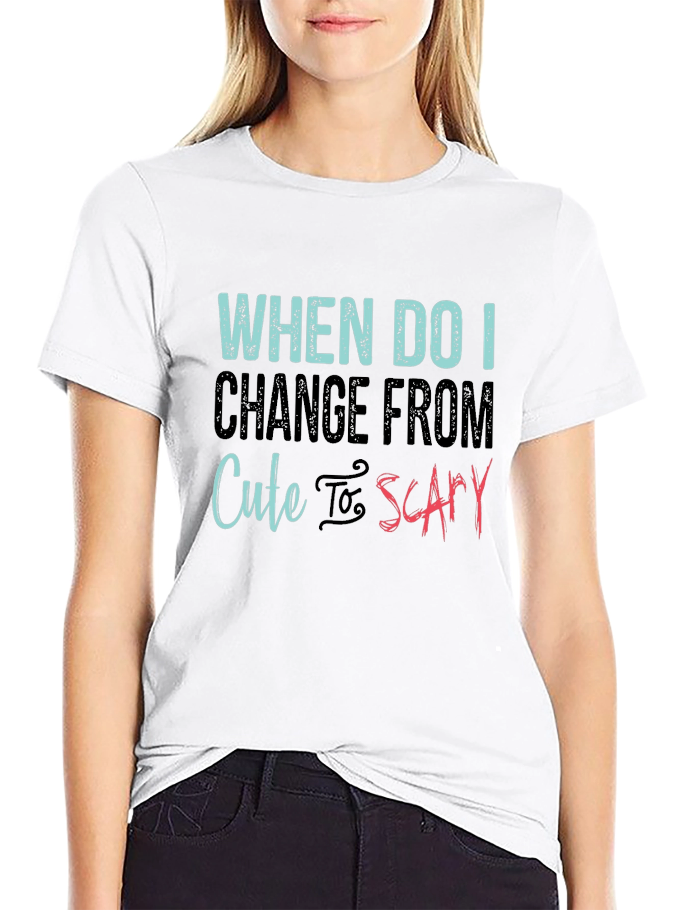 Cute to Scary T-Shirt - Funny Humor Tee