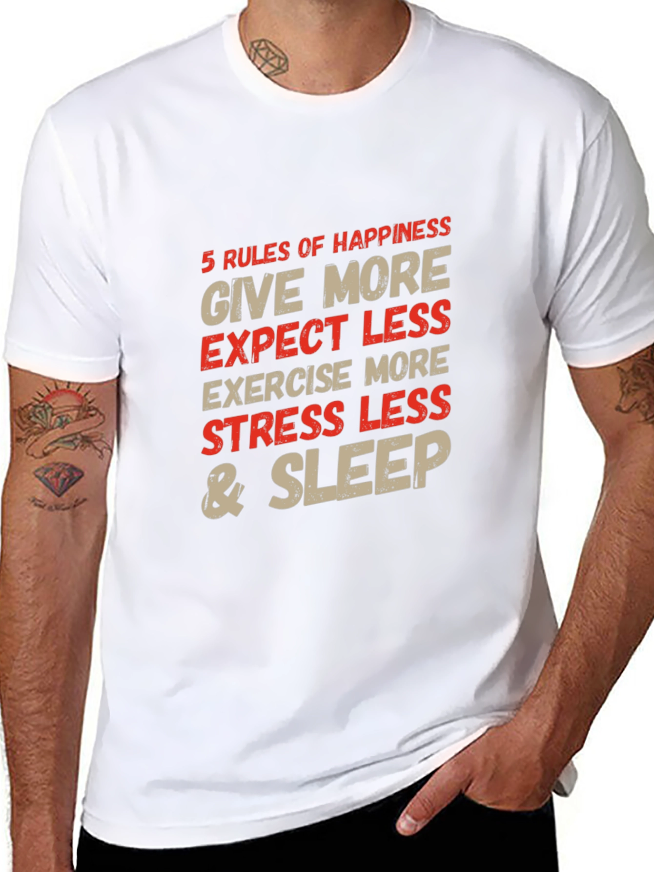 5 Rules of Happiness Graphic T-Shirt