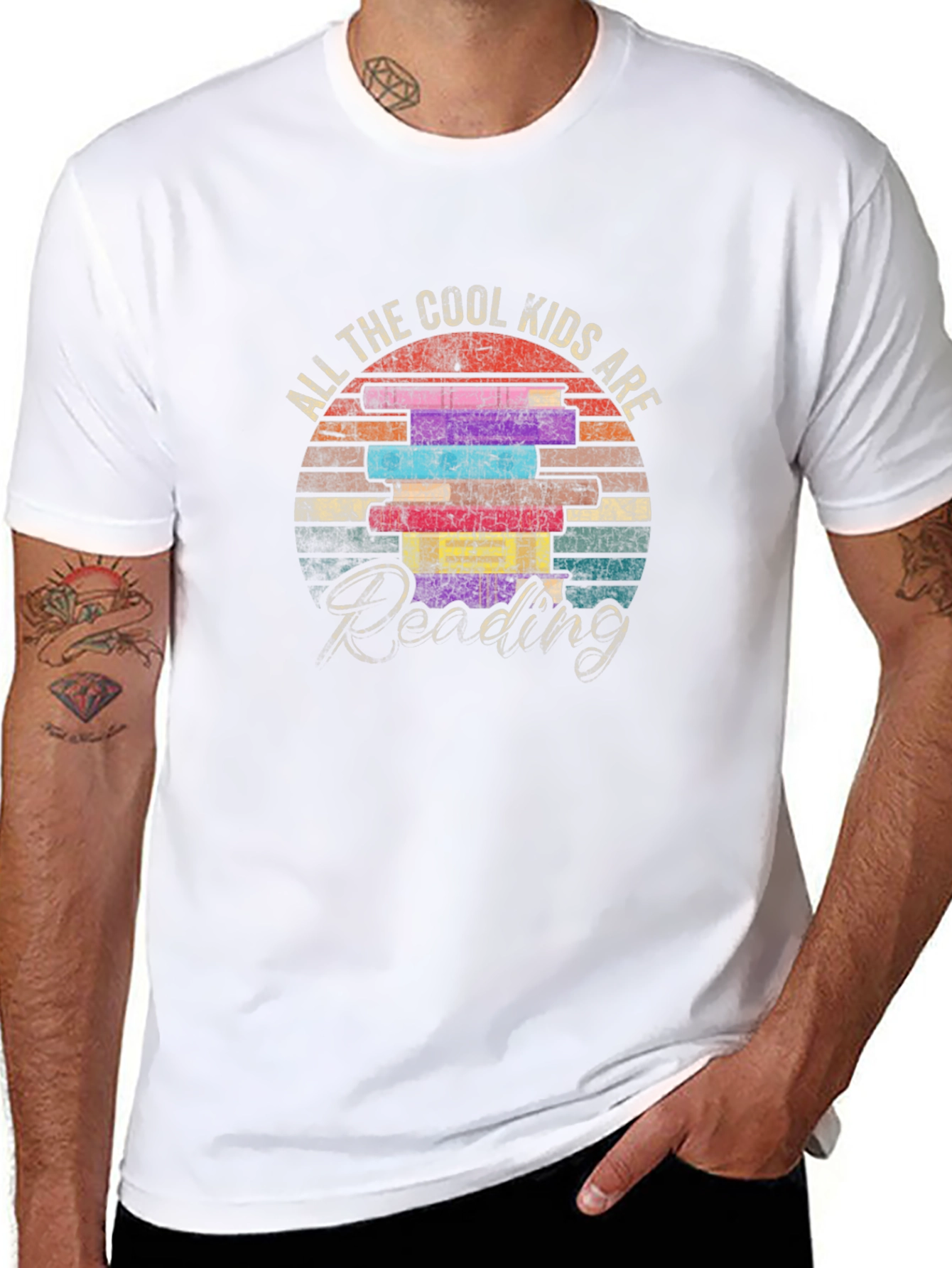 Cool Kids Reading Graphic Tee - Black