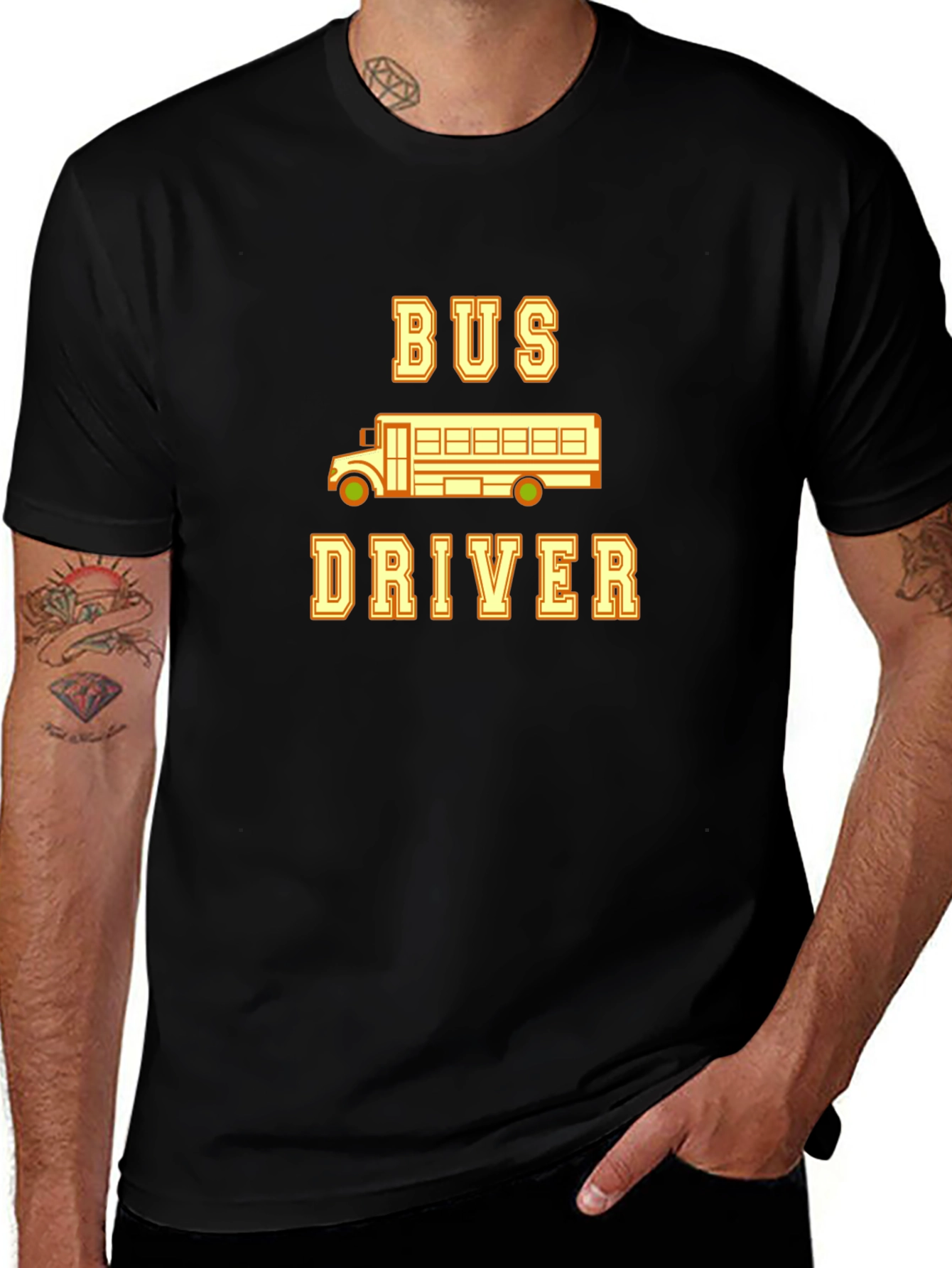 Bus Driver Graphic T-Shirt - School Bus Tee