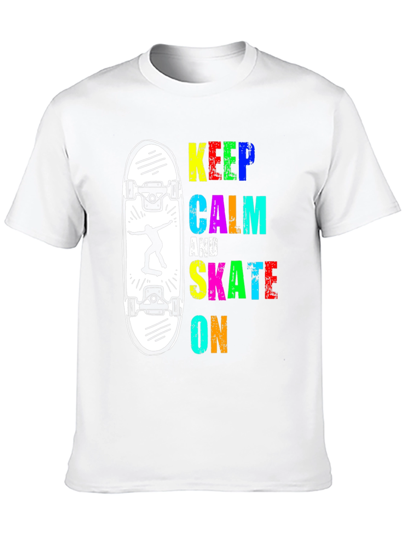 Keep Calm and Skate On Graphic Tee