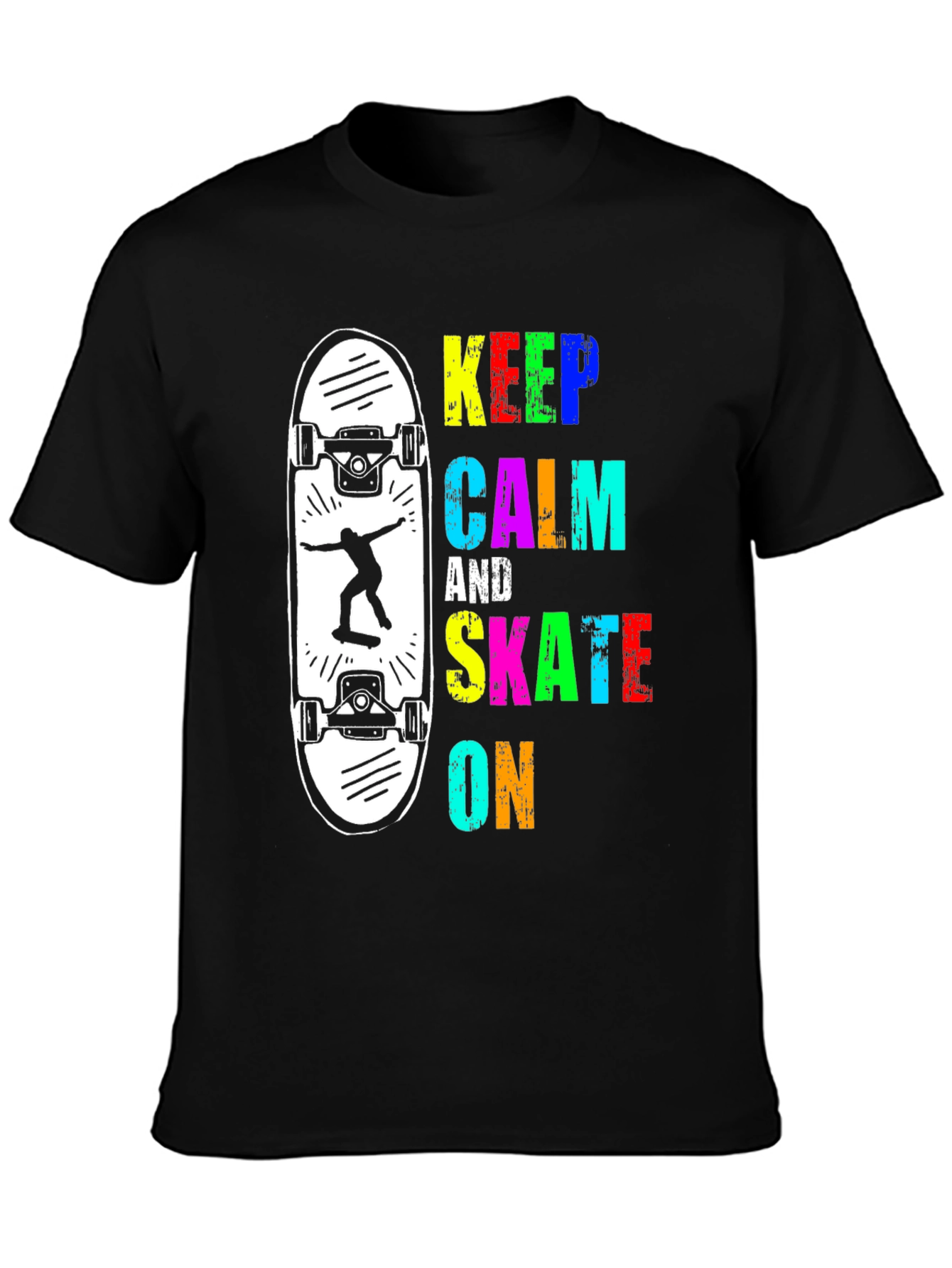 Keep Calm and Skate On Graphic Tee