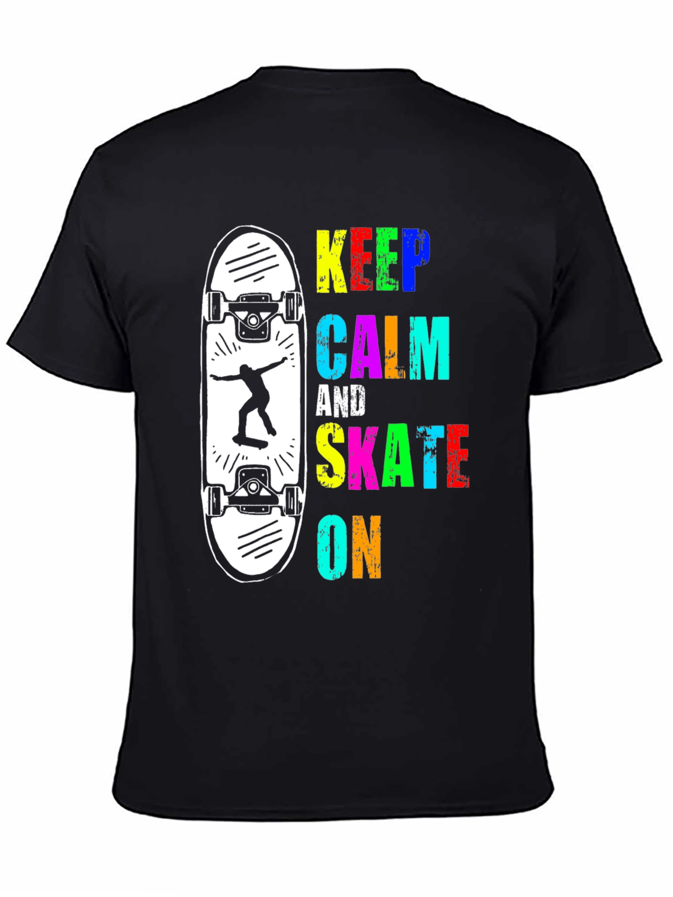 Keep Calm and Skate On Graphic Tee