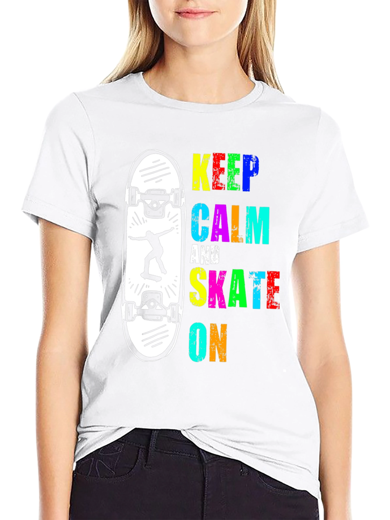 Keep Calm and Skate On Graphic Tee