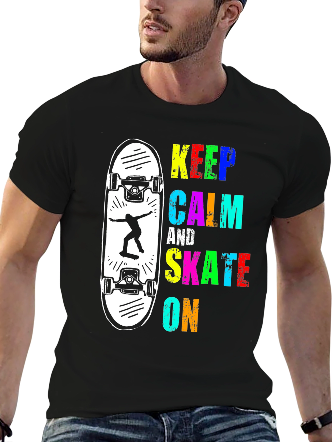 Keep Calm and Skate On Graphic Tee