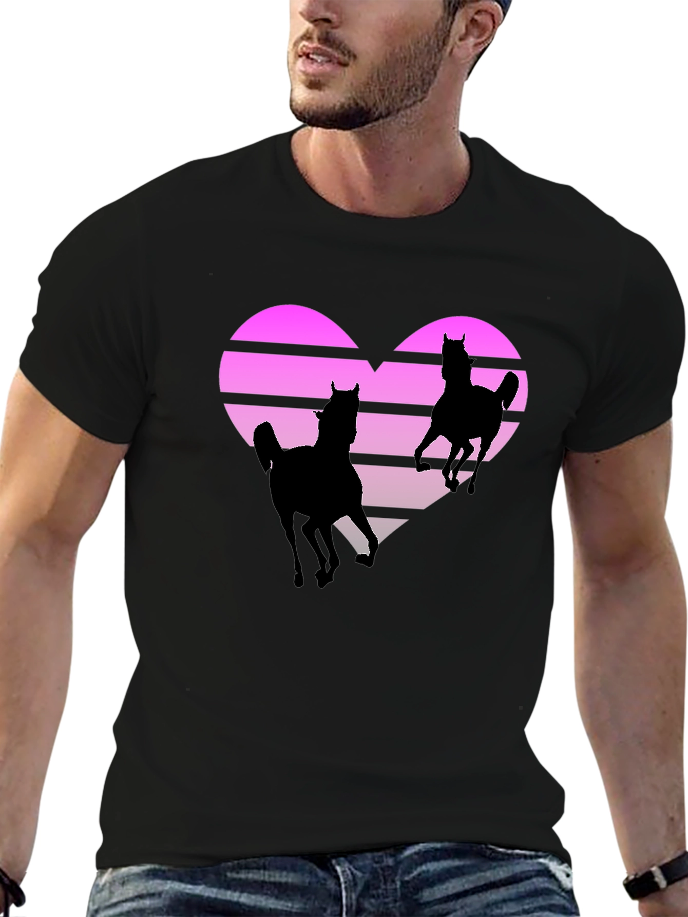 Retro Horse Heart Graphic Tee