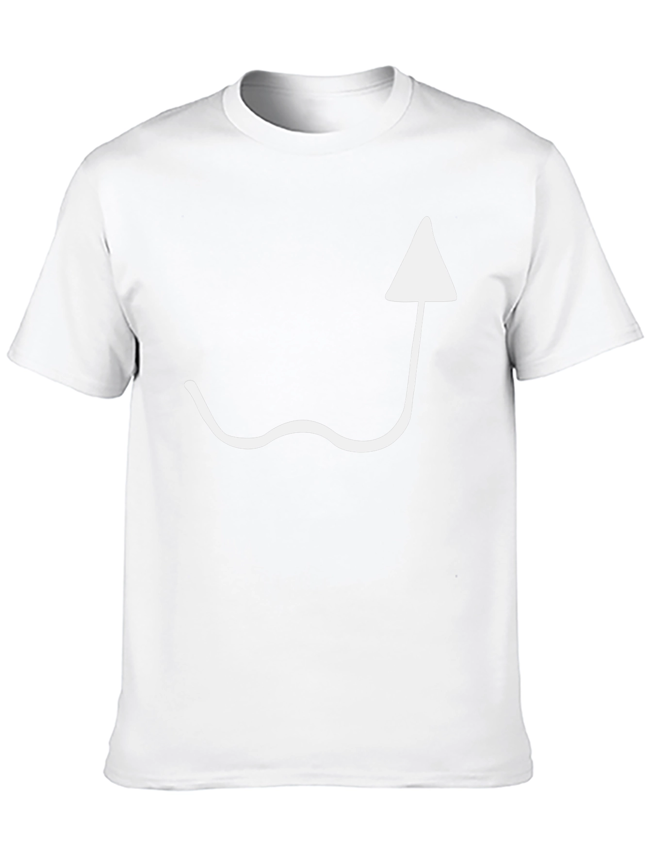 Black T-Shirt with White Arrow Design