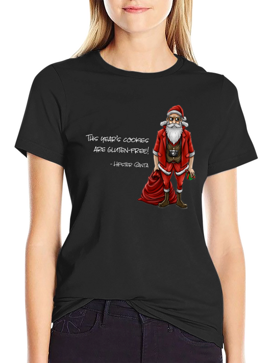 Hipster Santa Gluten-Free Cookies T-Shirt