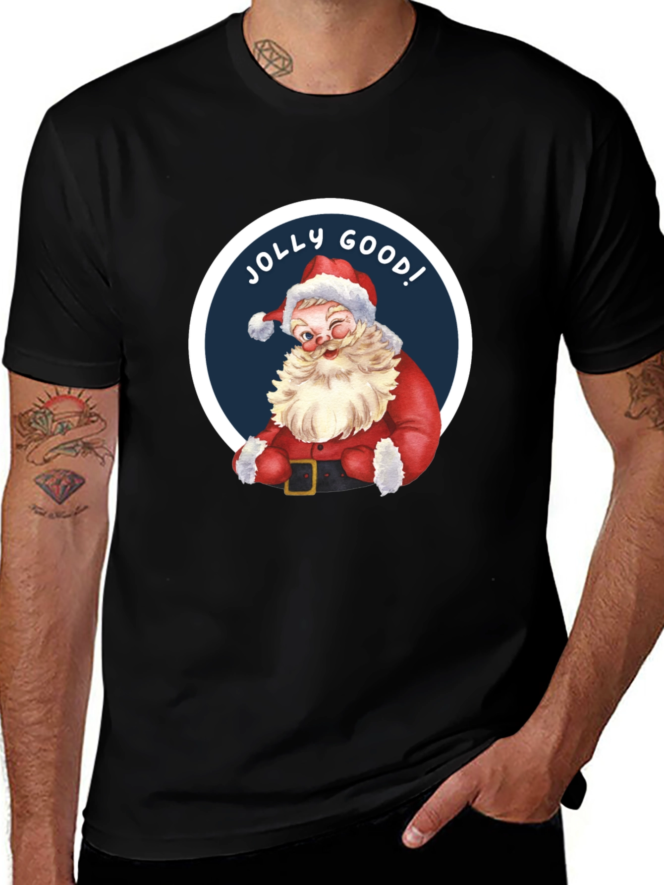 Jolly Good! Santa Graphic T-Shirt