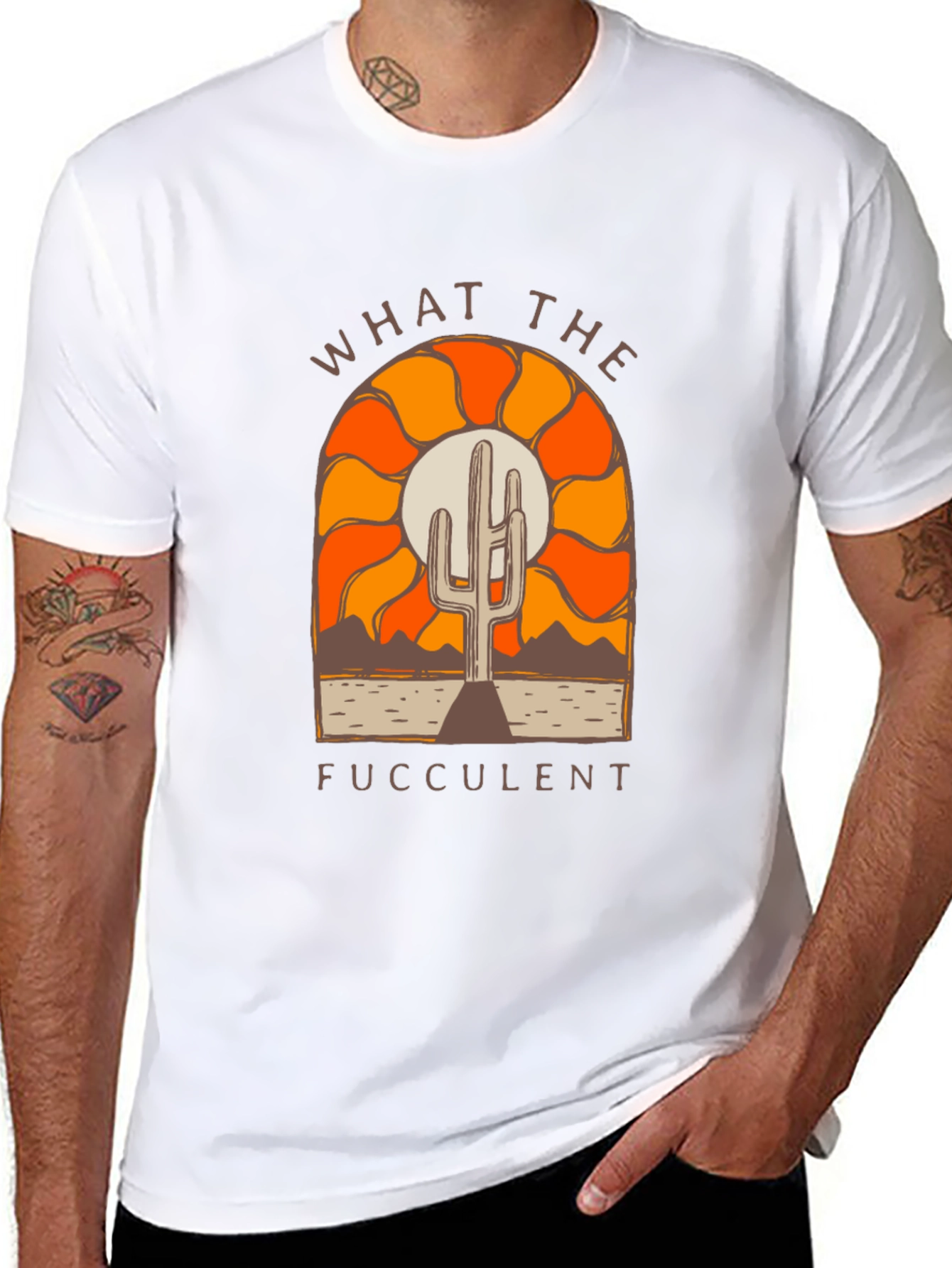 What The Fucculent Cactus Graphic Tee