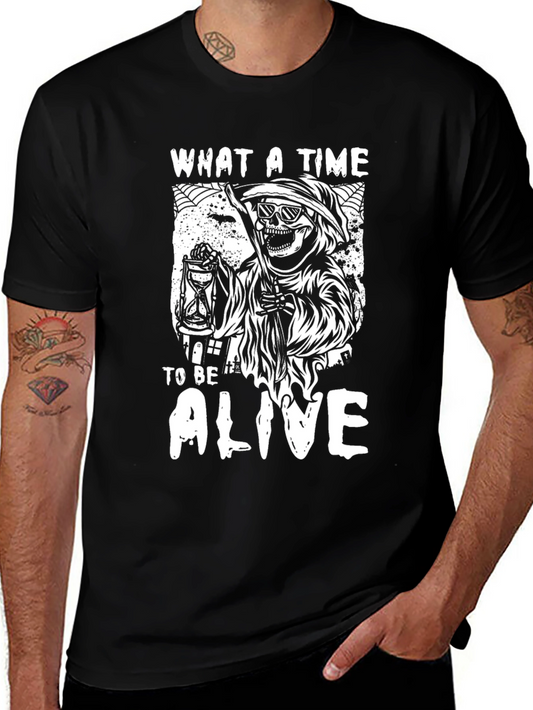 Grim Reaper Graphic T-Shirt - What a Time to be Alive!