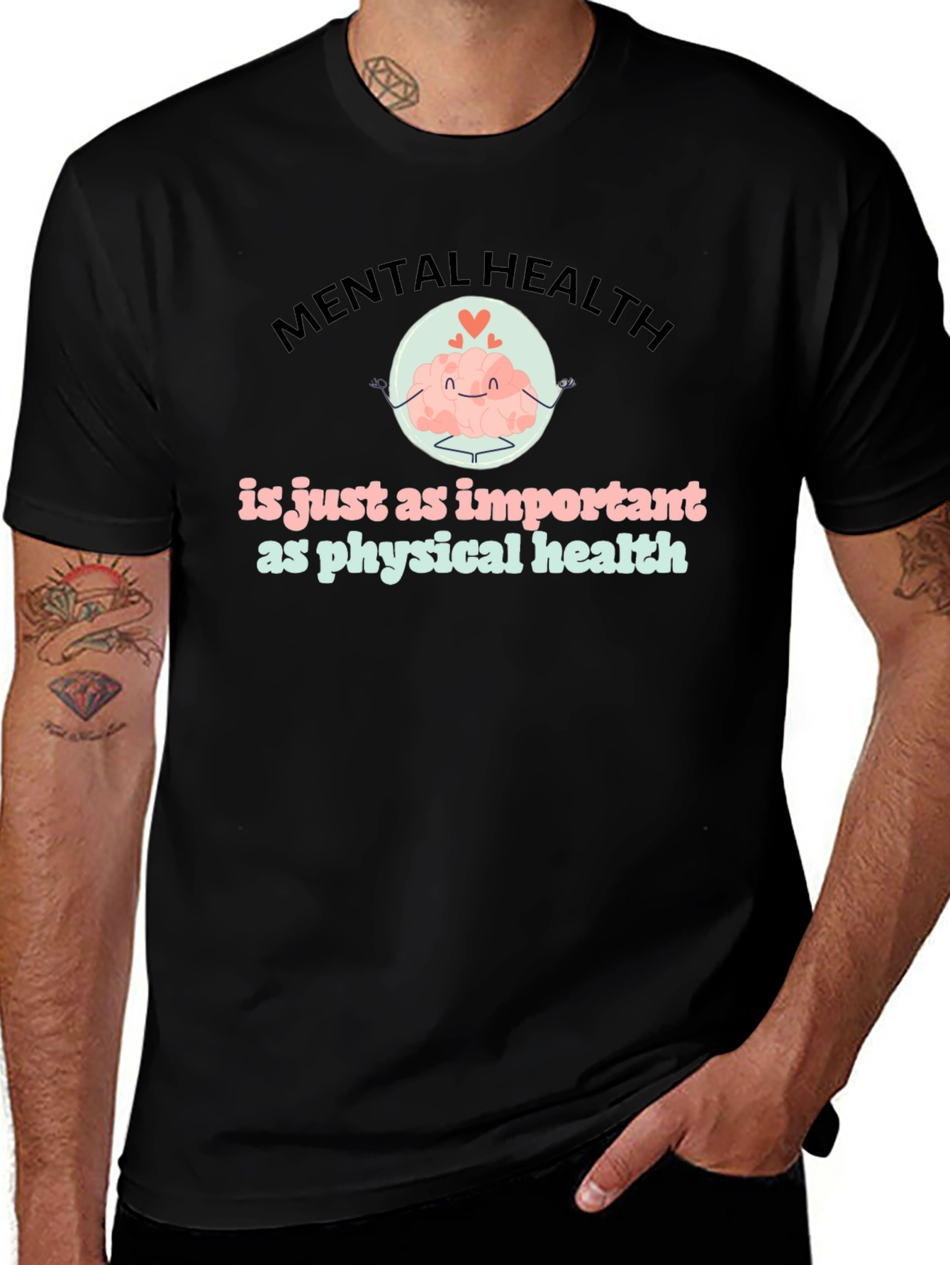 Mental Health Matters T-Shirt Brain Cartoon Design