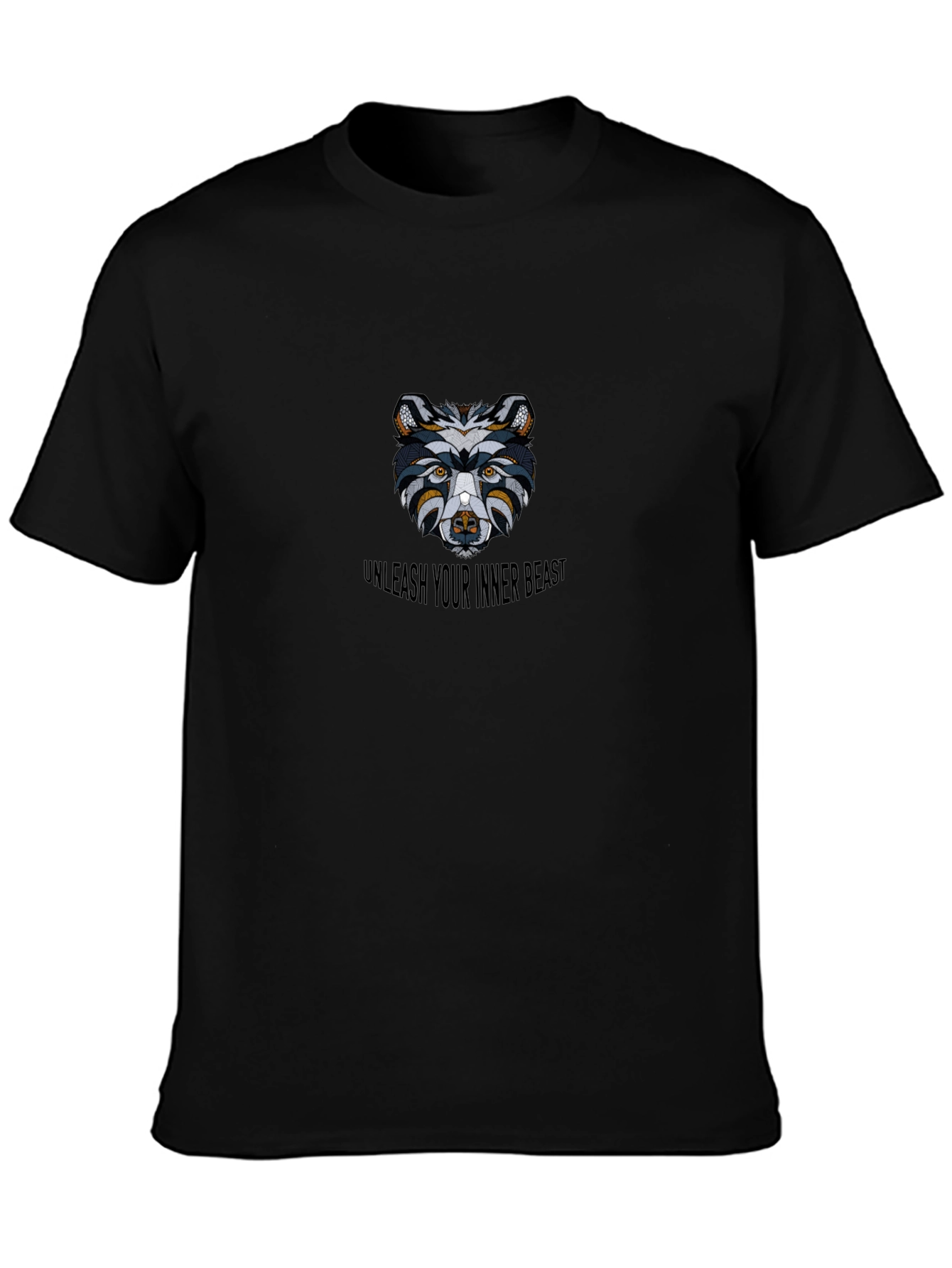 Unleash Inner Beast Black Graphic Tee