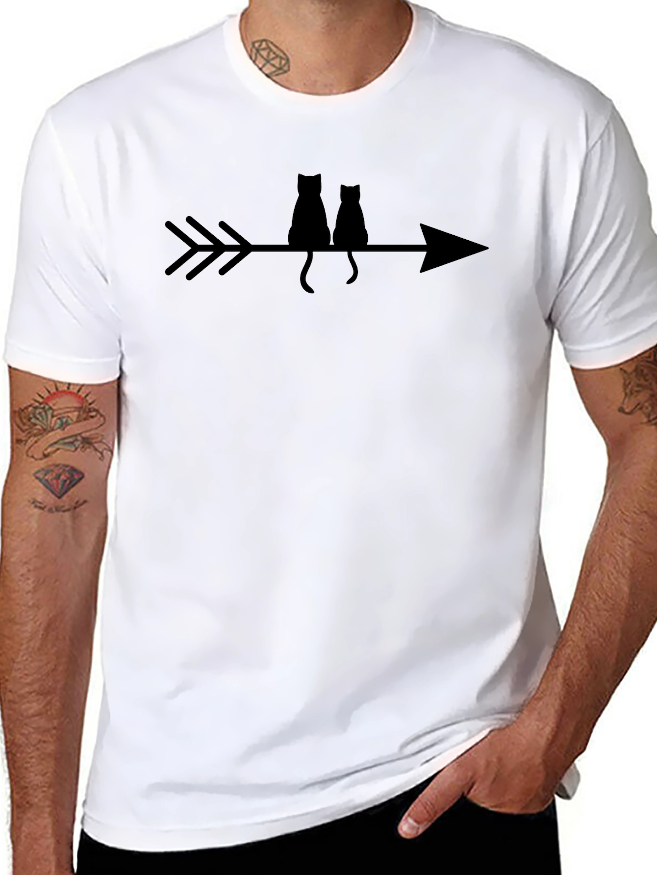 Arrow Cats Graphic T-Shirt