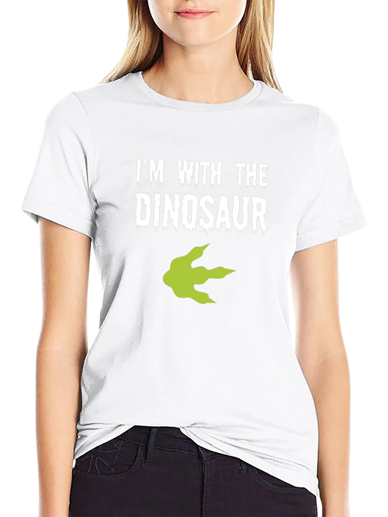 Im With The Dinosaur T-Shirt - Black