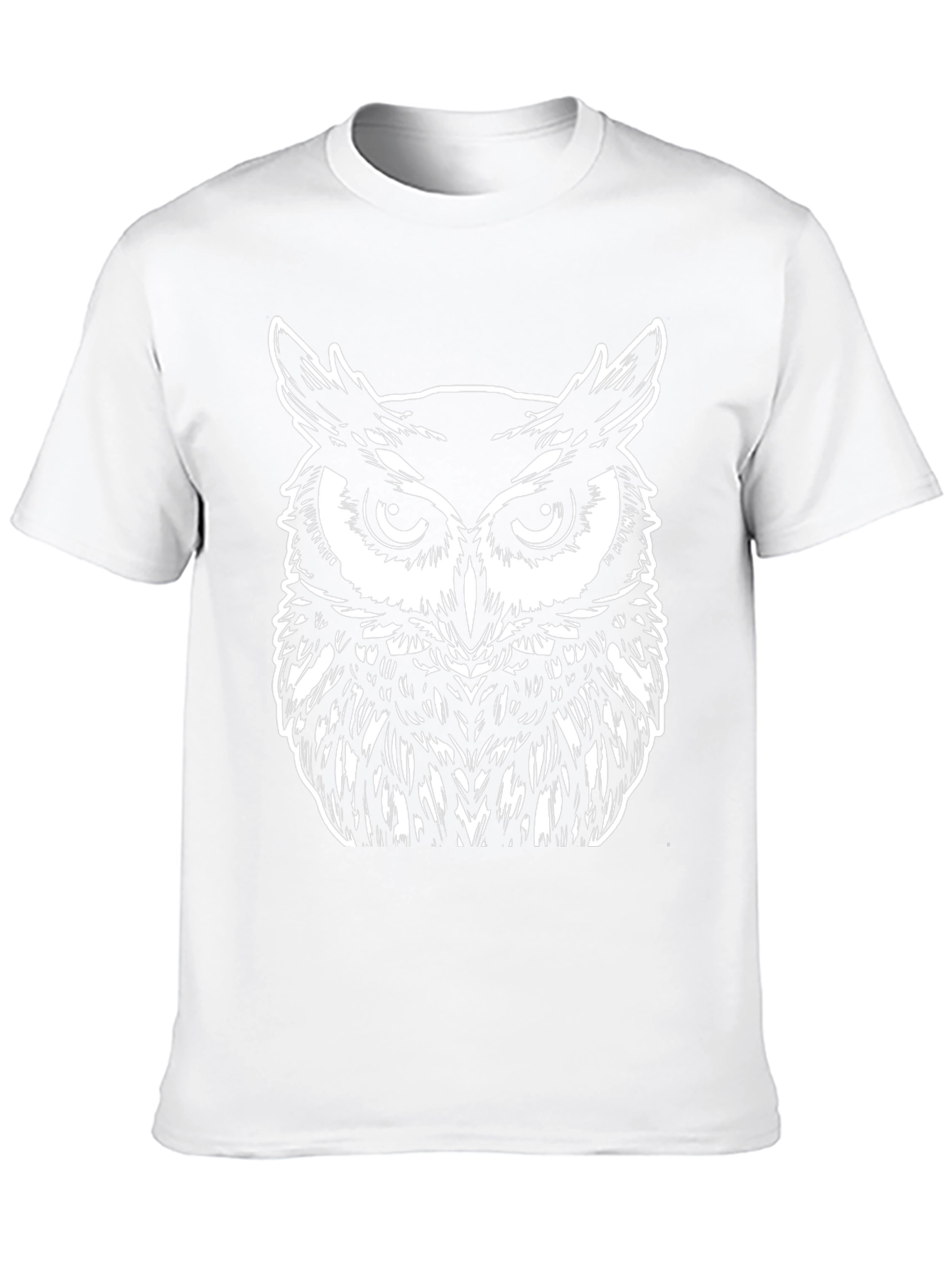Owl Graphic Tee - Black Cotton T-Shirt