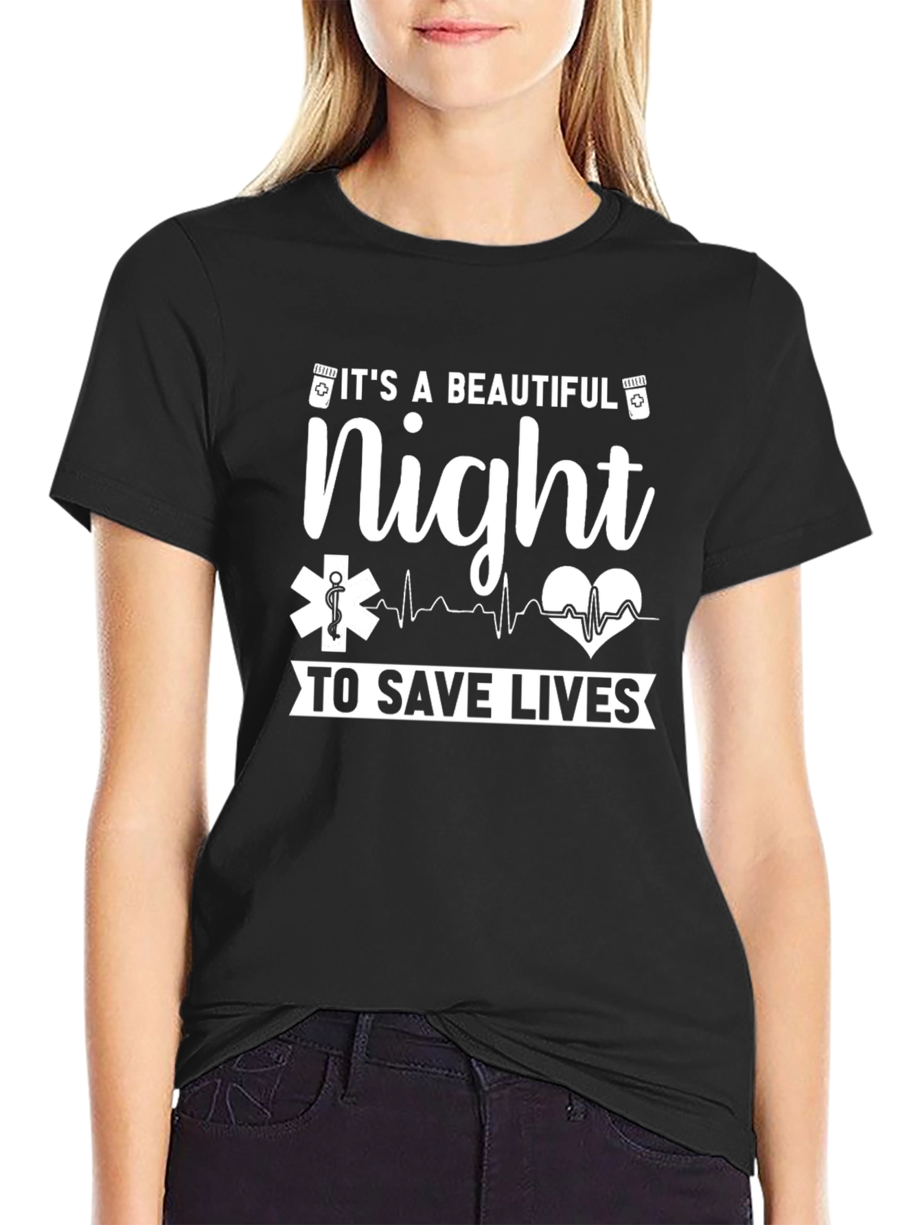 Beautiful Night To Save Lives Black T-Shirt