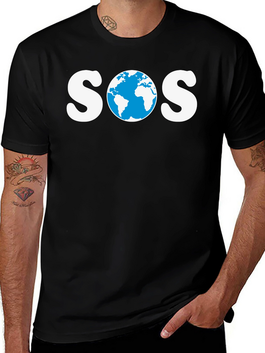 SOS Earth Graphic Tee - Save Our Planet T-Shirt