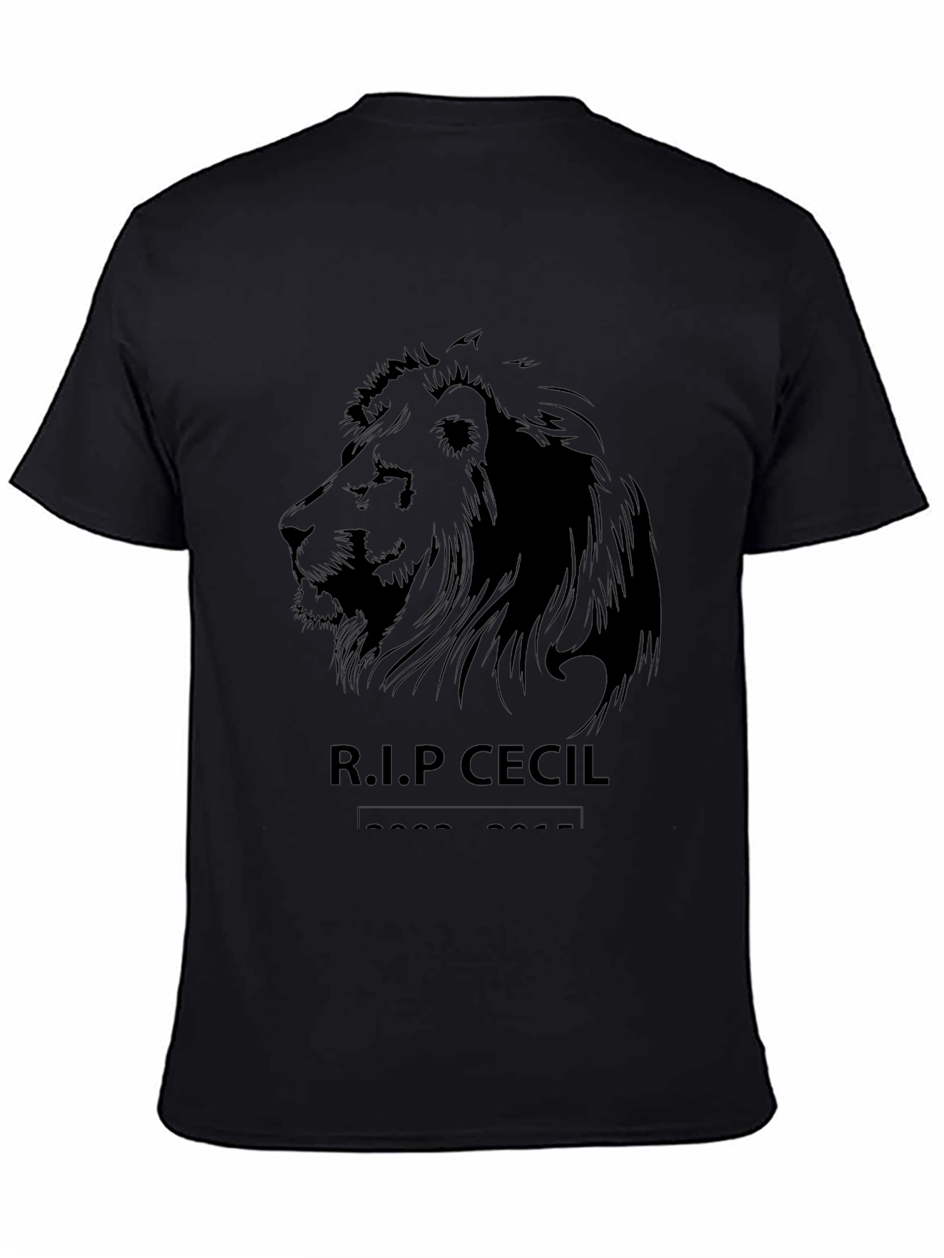 RIP Cecil Lion Graphic Tee - Black