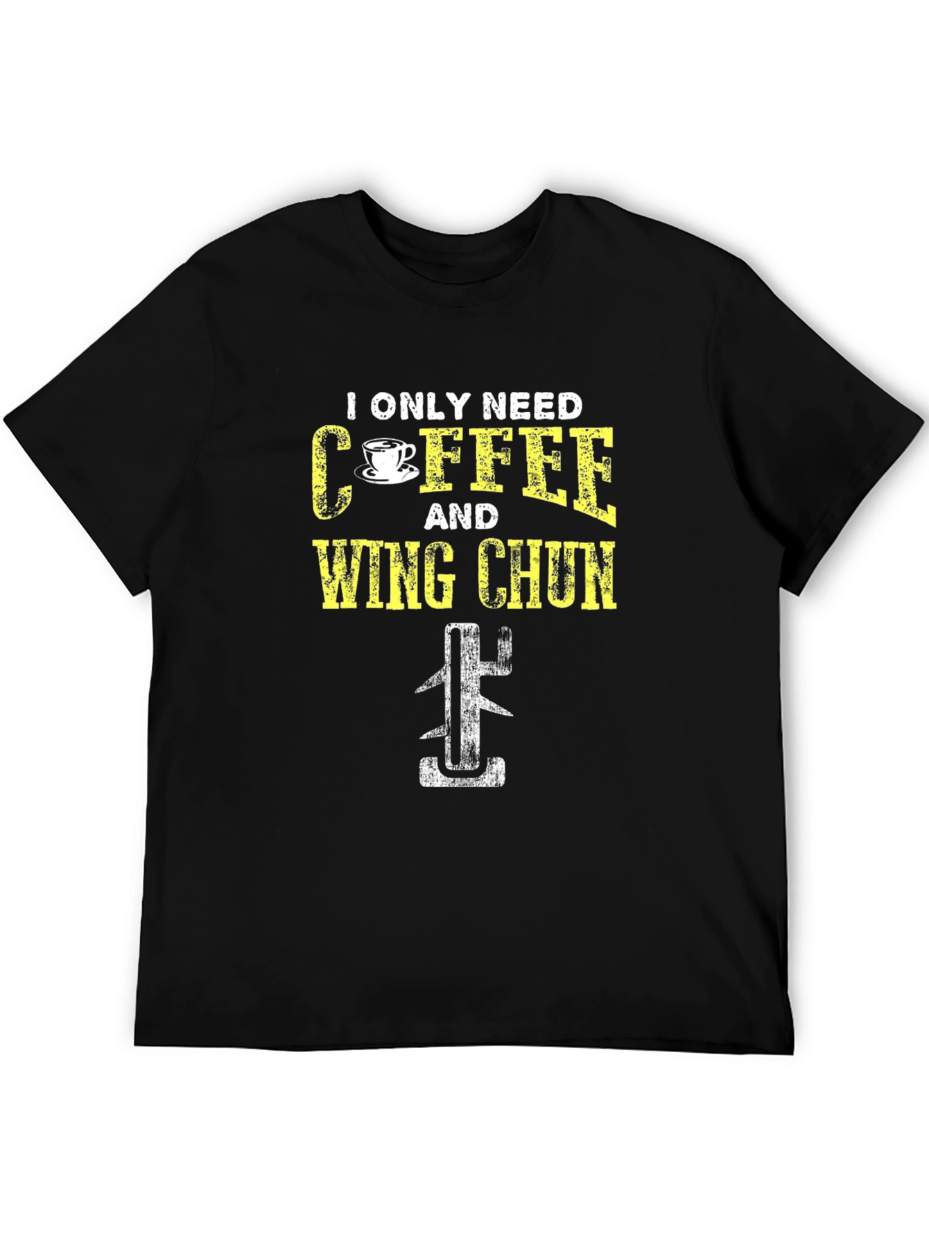 Coffee and Wing Chun Black T-Shirt