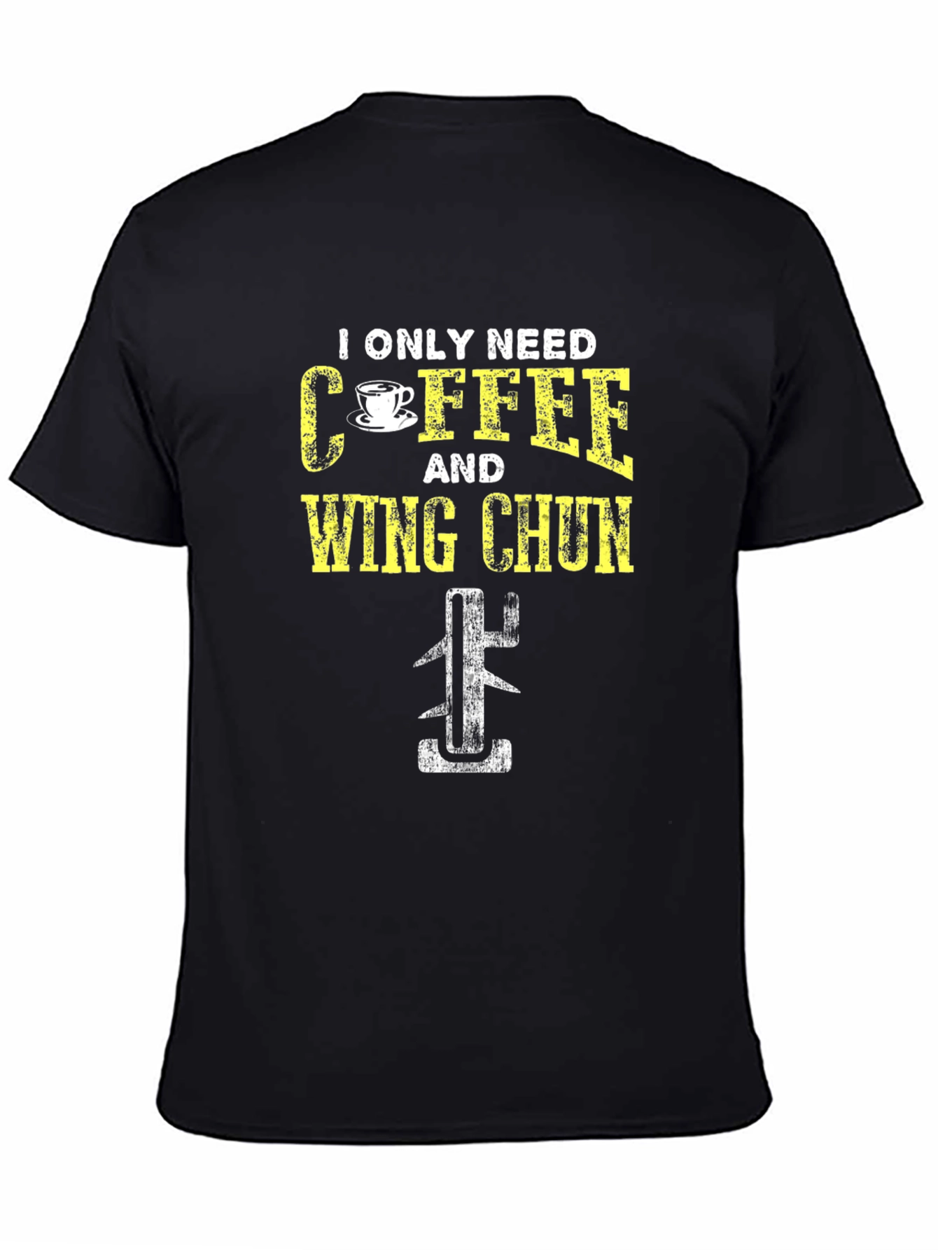 Coffee and Wing Chun Black T-Shirt