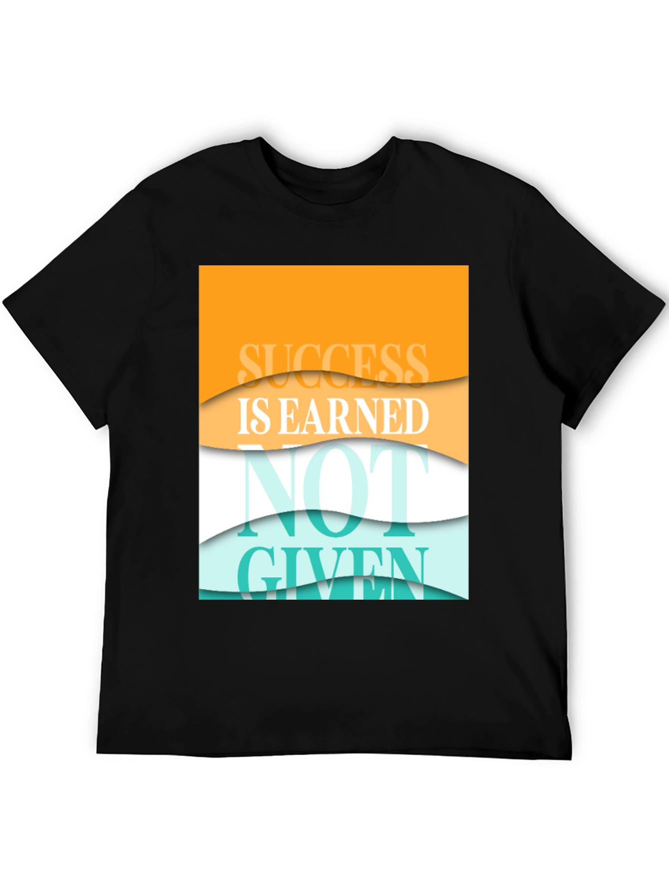 Success Is Earned Black Graphic T-Shirt