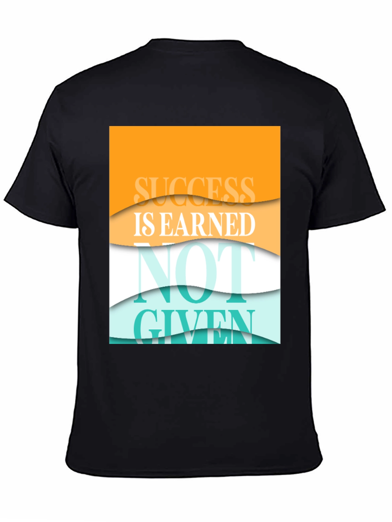 Success Is Earned Black Graphic T-Shirt