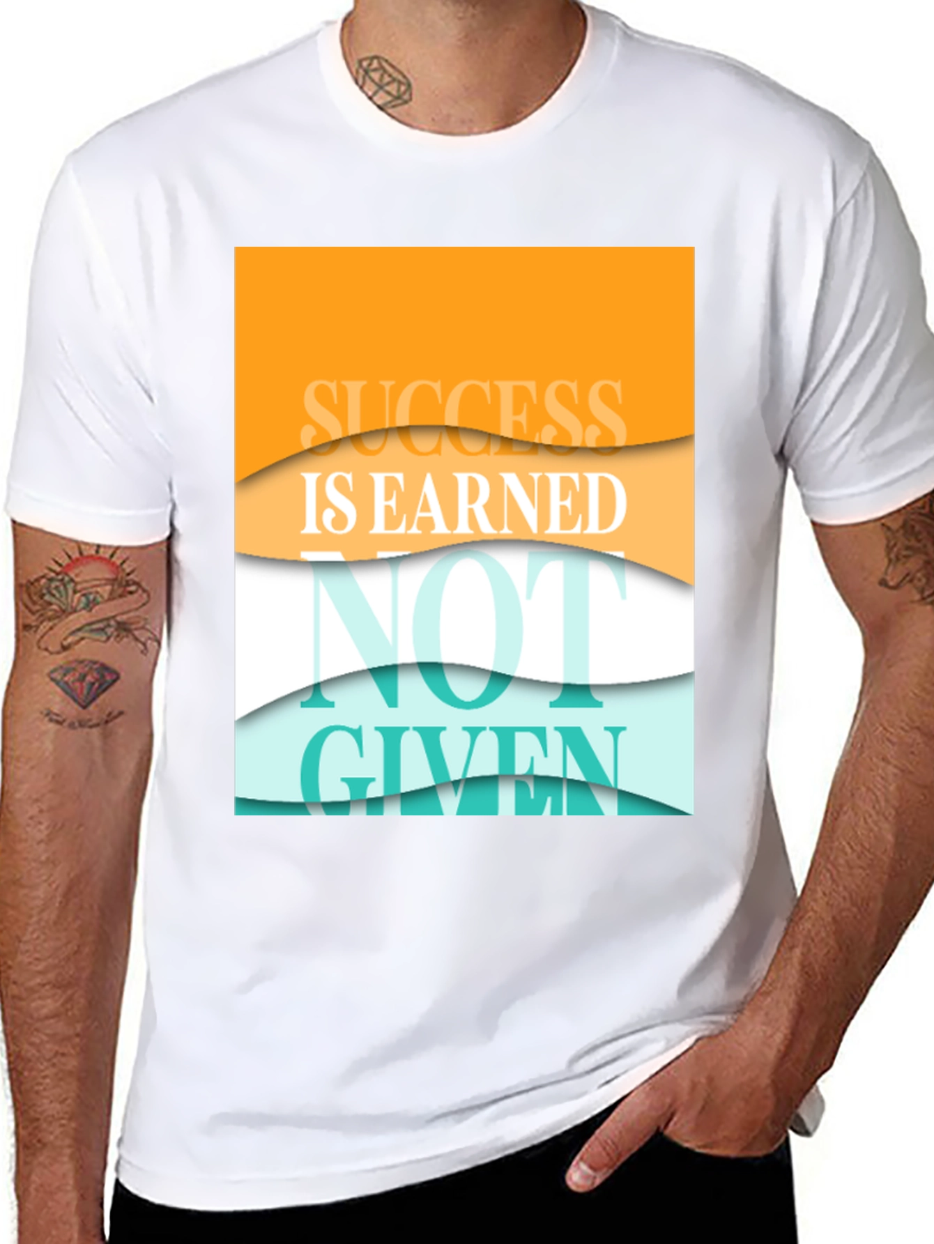 Success Is Earned Black Graphic T-Shirt