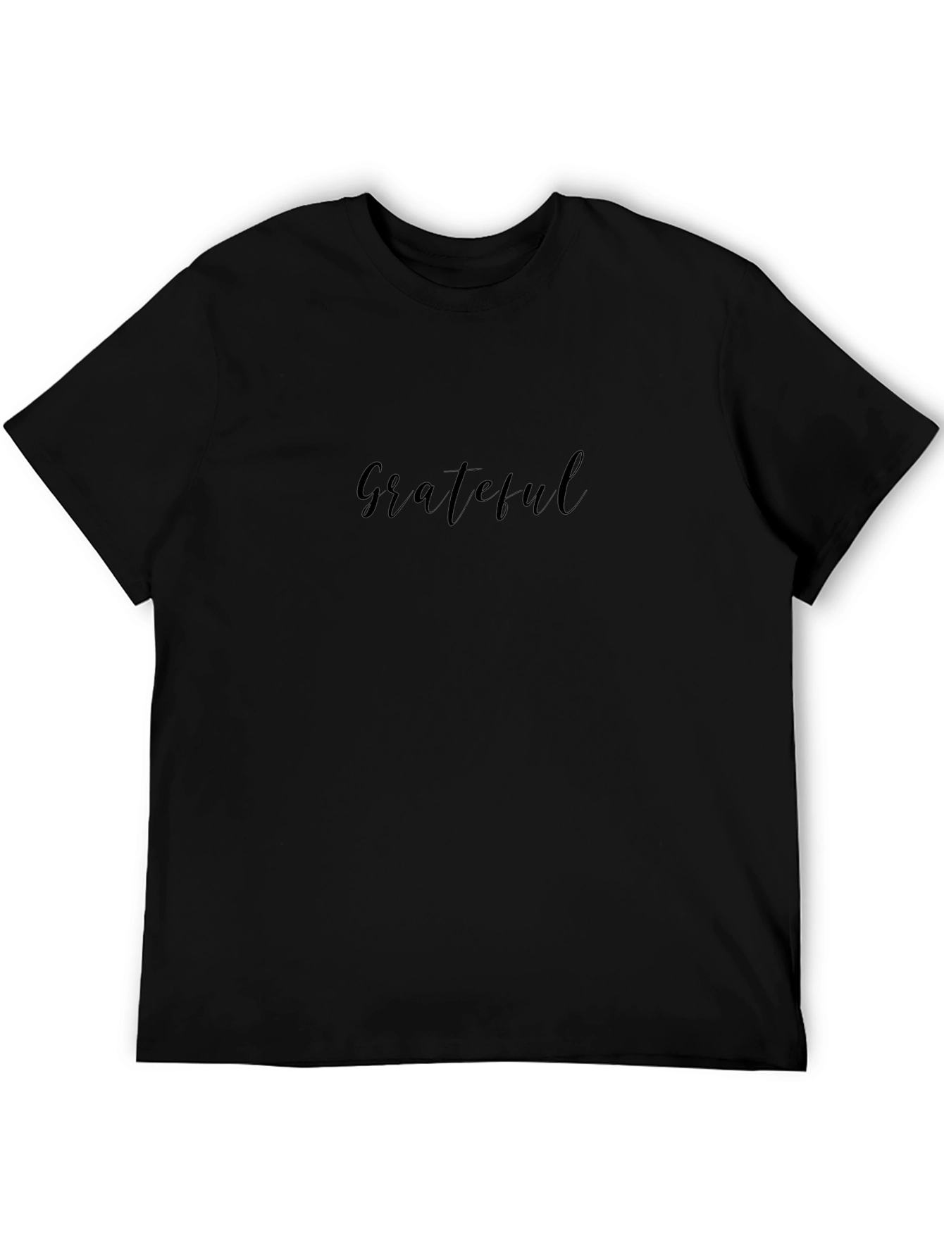 Grateful Black T-Shirt Stylish Casual Wear