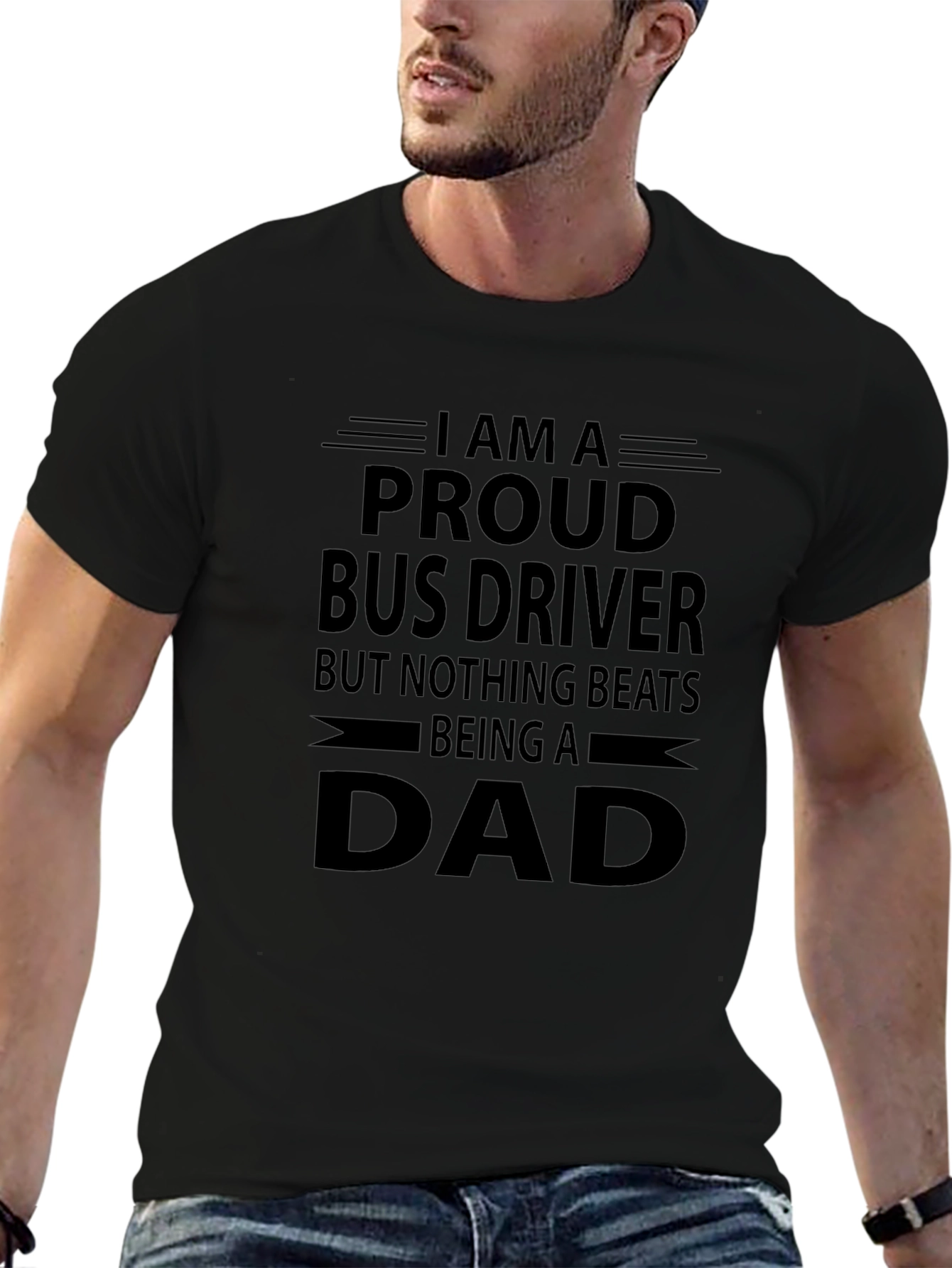 Proud Bus Driver Dad Graphic Tee