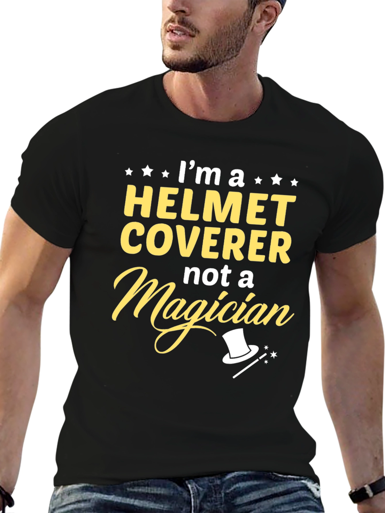 Helmet Coverer T-Shirt - Funny Job Tee