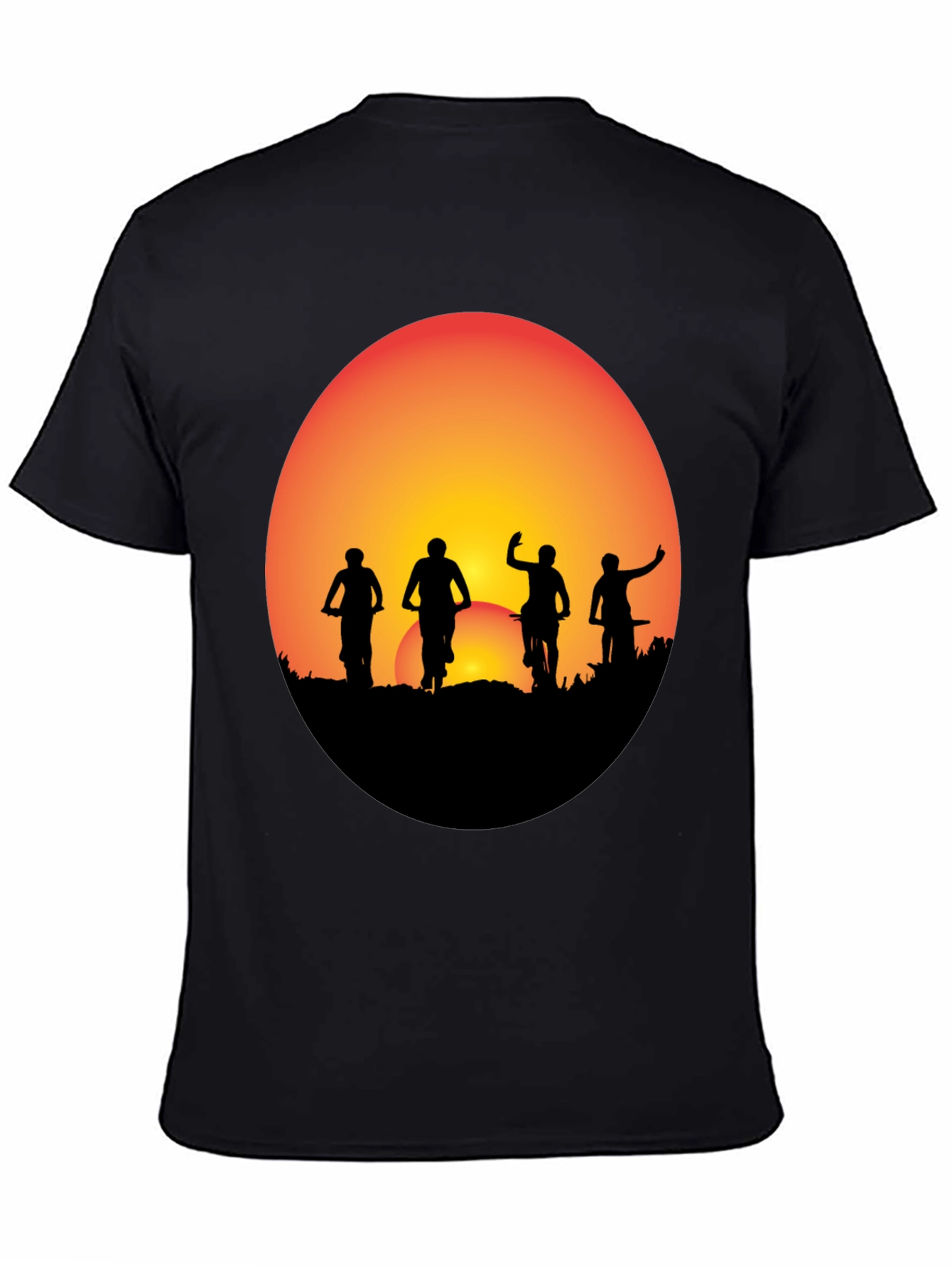 Sunset Biker Crew Graphic Tee