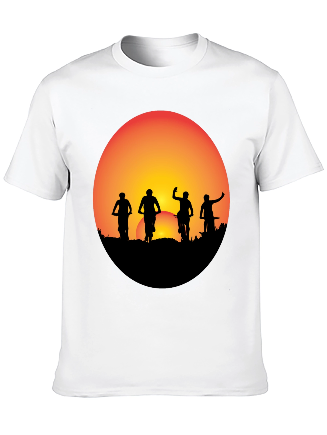 Sunset Biker Crew Graphic Tee