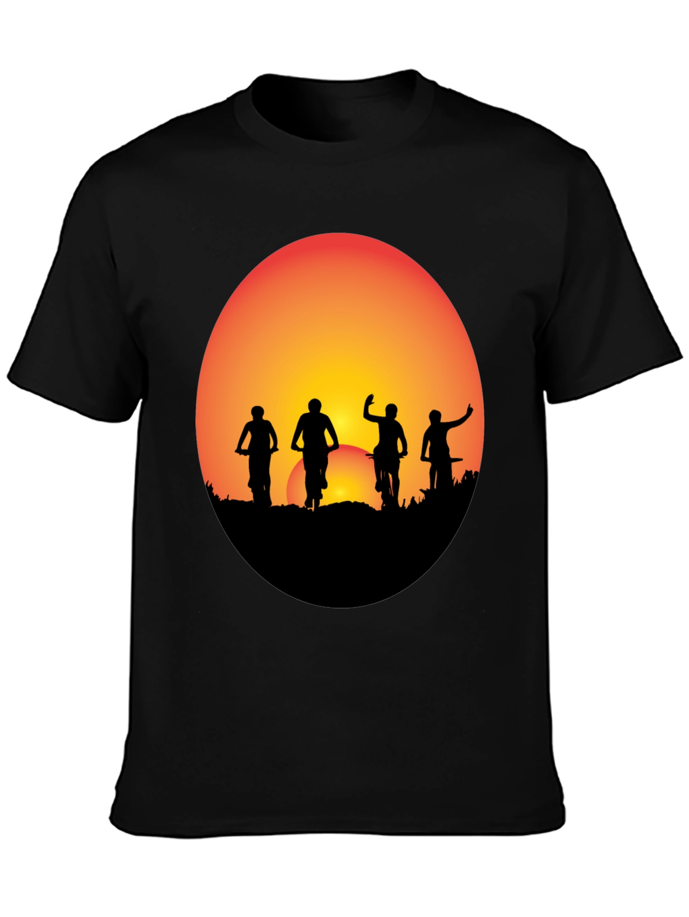 Sunset Biker Crew Graphic Tee