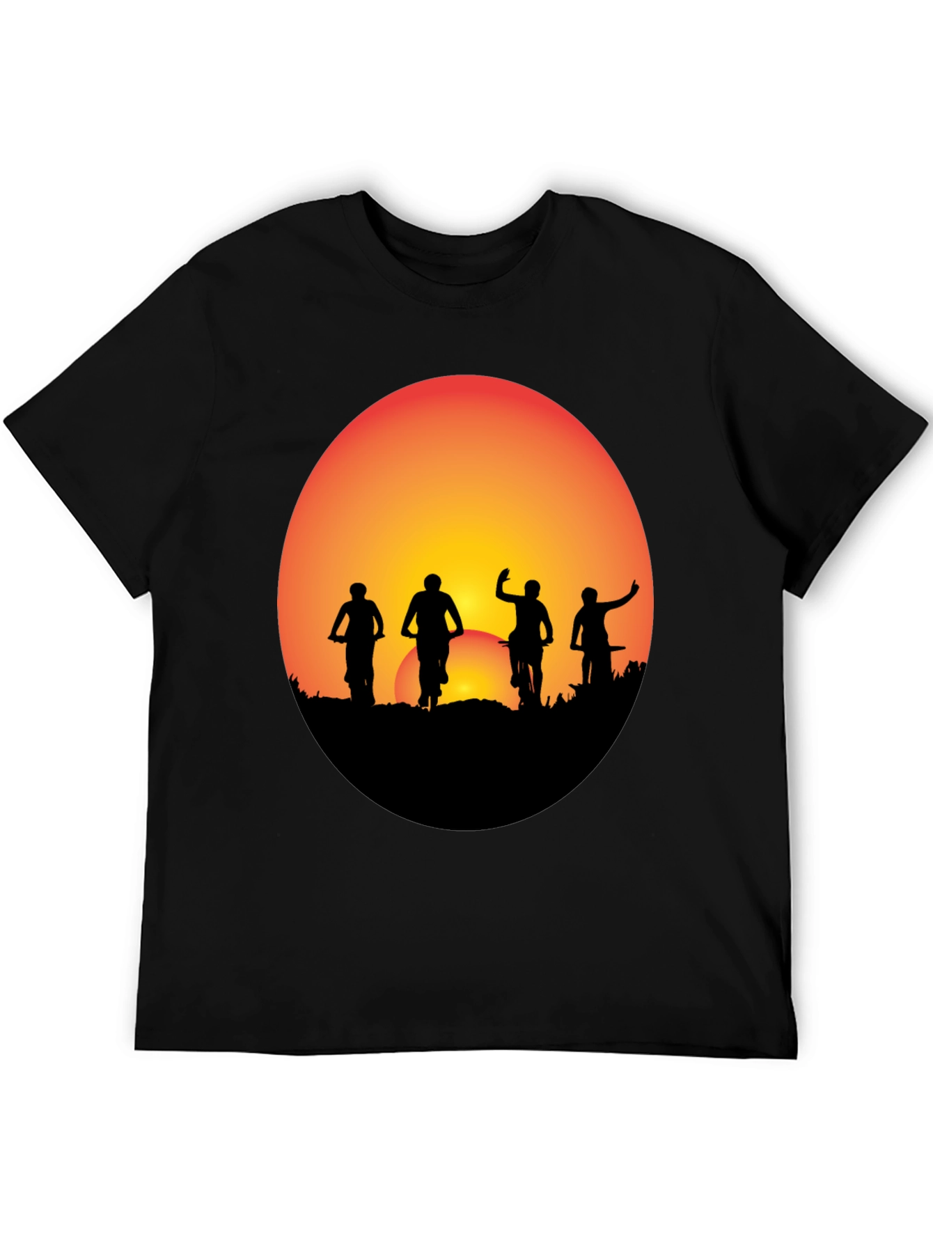 Sunset Biker Crew Graphic Tee