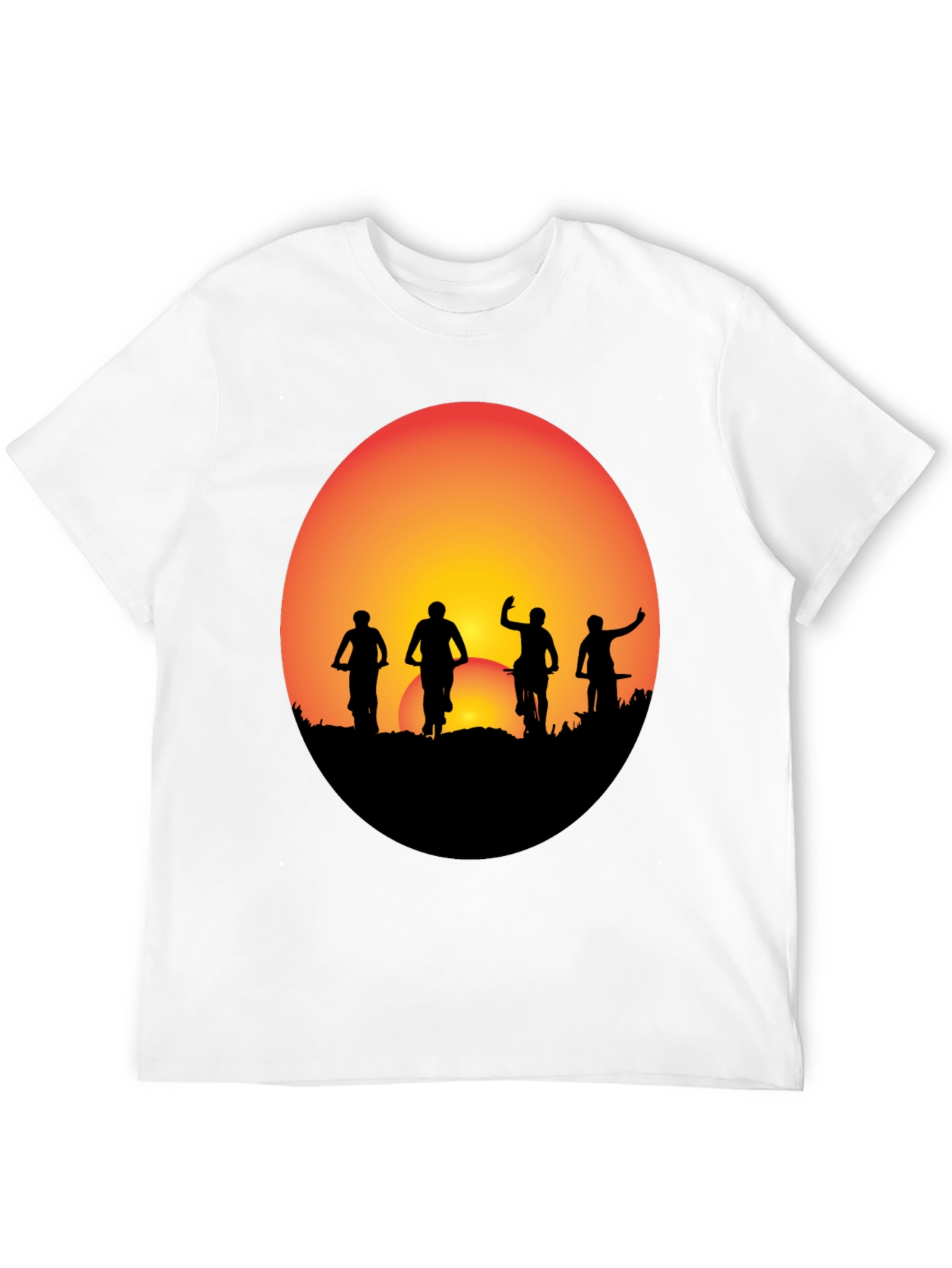 Sunset Biker Crew Graphic Tee