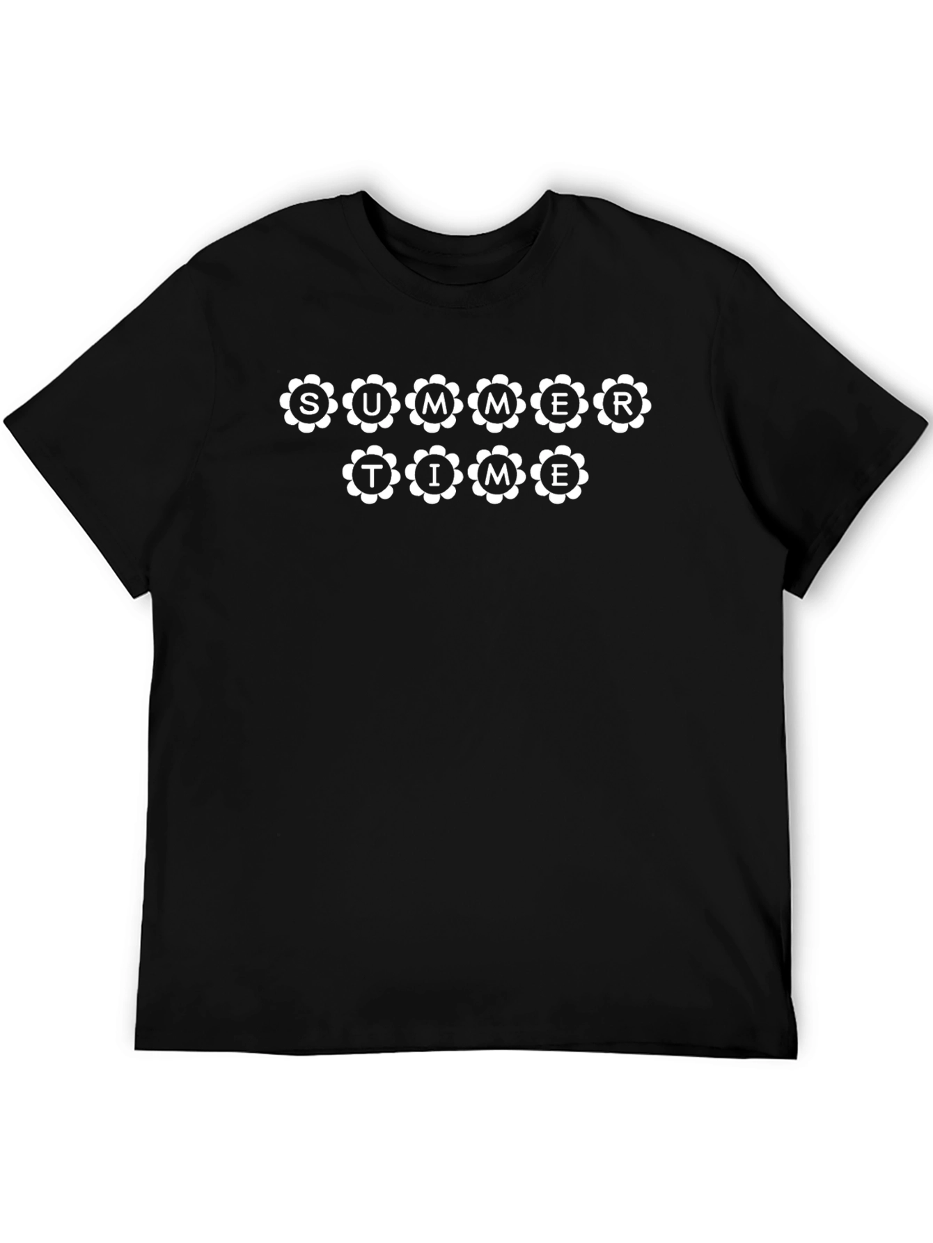 Summer Time Daisy Graphic Tee - Black