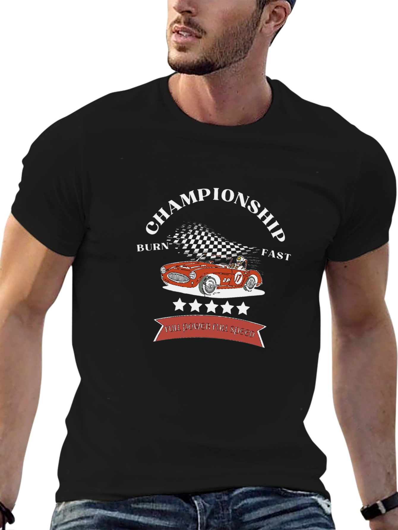 Championship Racer Tee - Burn Fast!