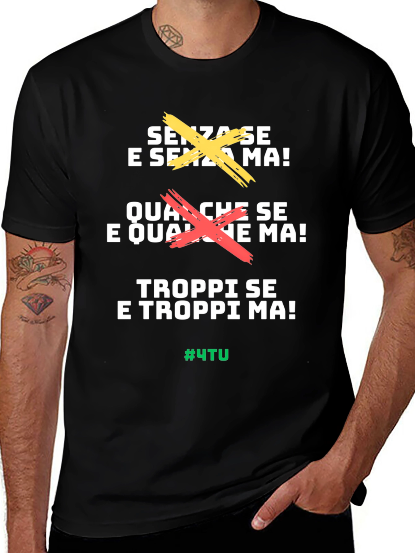 Senza Se E Senza Ma Black T-Shirt