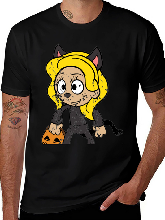 Halloween Cat Girl T-Shirt