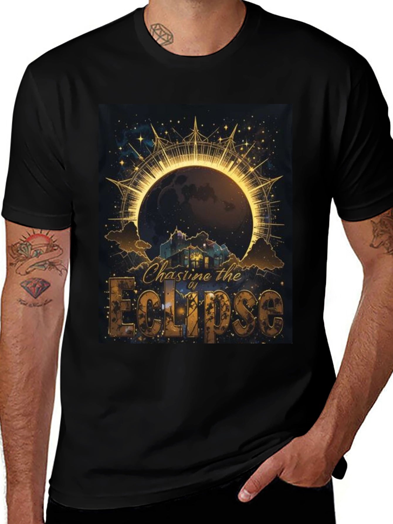 Chasing the Eclipse Graphic Tee - Unique Design